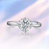 Four Prong Half Bezel Style Diamond Engagement Ring Setting