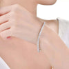 Four Prong Lab Grown Diamond Tennis Bracelet 18K White Gold