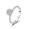 Four Prong Pavé Bezel Style Diamond Engagement Ring Setting