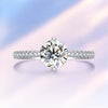 Four Prong Pavé Solitaire Style Diamond Engagement Ring Setting