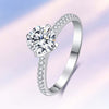 Four Prong Pavé Solitaire Style Diamond Engagement Ring Setting