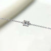 Four Prong Princess Cut Lab Grown Diamond Bracelet in 18K White Gold