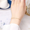 Four Prong Princess Cut Lab Grown Diamond Bracelet in 18K Yellow Gold