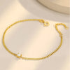 Four Prong Princess Cut Lab Grown Diamond Bracelet in 18K Yellow Gold