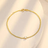 Four Prong Princess Cut Lab Grown Diamond Bracelet in 18K Yellow Gold