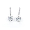 Four Prong Round Brilliant Lab-Grown Diamond Earrings 18K White Gold