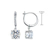 Four Prong Round Brilliant Lab-Grown Diamond Earrings 18K White Gold