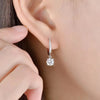 Four Prong Round Brilliant Lab-Grown Diamond Earrings 18K White Gold