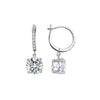 Four Prong Round Brilliant Lab-Grown Diamond Earrings 18K White Gold