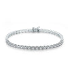 Four Prong Round Cut Lab Grown Diamond Tennis Bracelet in 18K White Gold