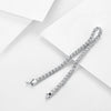 Four Prong Round Cut Lab Grown Diamond Tennis Bracelet in 18K White Gold