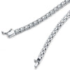 Four Prong Round Cut Lab Grown Diamond Tennis Bracelet in 18K White Gold