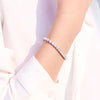 Four Prong Round Cut Lab Grown Diamond Tennis Bracelet in 18K White Gold