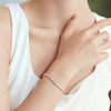 Four Prong Round Cut Lab Grown Diamond Tennis Bracelet in 18K White Gold