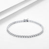 Four Prong Round Cut Lab Grown Diamond Tennis Bracelet in 18K White Gold