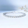 Four Prong Round Cut Lab Grown Diamond Tennis Bracelet in 18K White Gold