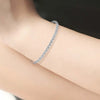 Four Prong Round Cut Lab Grown Diamond Tennis Bracelet in 18K White Gold