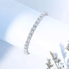 Four Prong Round Cut Lab Grown Diamond Tennis Bracelet in 18K White Gold