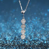 Four Stone Half Bezel Lab Grown Diamond Necklace in 18K White Gold