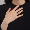 Golden Round South Sea Pearl Half Bezel Ring 18K White Gold