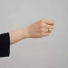 Golden Round South Sea Pearl Half Bezel Ring 18K White Gold