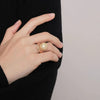 Golden Round South Sea Pearl Ring 18K Yellow Gold