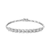 Heart-shaped Bezel Lab Grown Diamond Tennis Bracelet 18K White Gold