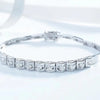 Heart-shaped Bezel Lab Grown Diamond Tennis Bracelet 18K White Gold