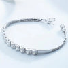 Heart-shaped Bezel Lab Grown Diamond Tennis Bracelet 18K White Gold