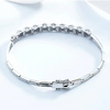 Heart-shaped Bezel Lab Grown Diamond Tennis Bracelet 18K White Gold