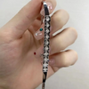 Heart-shaped Bezel Lab Grown Diamond Tennis Bracelet 18K White Gold