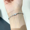 Heart-shaped Bezel Lab Grown Diamond Tennis Bracelet 18K White Gold