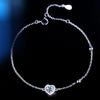 Heart-shaped Halo Lab Grown Diamond Bracelet in 18K White Gold