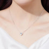 Heart-shaped Halo Lab Grown Diamond Necklace in 18K White Gold