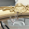 Heart-shaped Lab Grown Diamond Hoop Earrings 18K White Gold
