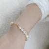 Japanese Akoya Multicolor Round Pearl Bracelet in 18K Yellow Gold