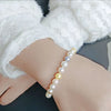 Japanese Akoya Multicolor Round Pearl Bracelet in 18K Yellow Gold