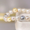 Japanese Akoya Multicolor Round Pearl Bracelet in 18K Yellow Gold