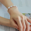 Japanese Akoya White Pearl Diamond Bracelet in 18k Yellow Gold