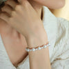 Japanese Akoya White Pearl Diamond Bracelet in 18k Yellow Gold