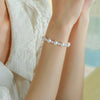 Japanese Akoya White Pearl Diamond Bracelet in 18k Yellow Gold
