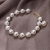 Japanese Akoya White Round Pearl Bracelet 18K Yellow Gold