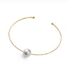 Japanese Akoya White Round Pearl Bracelet in 18k Yellow Gold