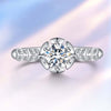 Knife Edge Twisted Floral Style Diamond Engagement Ring Setting