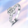 Knife Edge Twisted Floral Style Diamond Engagement Ring Setting
