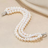 Multi-Strand White Freshwater Pearl Bracelet AAA Grade