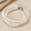 Multi-Strand White Freshwater Pearl Bracelet AAA Grade