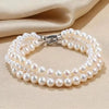 Multi-Strand White Freshwater Pearl Bracelet AAA Grade
