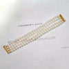 Multi-Strand White Round Freshwater Pearl Bracelet AAA Grade