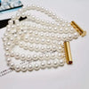 Multi-Strand White Round Freshwater Pearl Bracelet AAA Grade